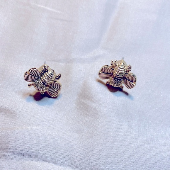 Kate Spade Gold Tone Bee Stud Earrings - Picture 3 of 7